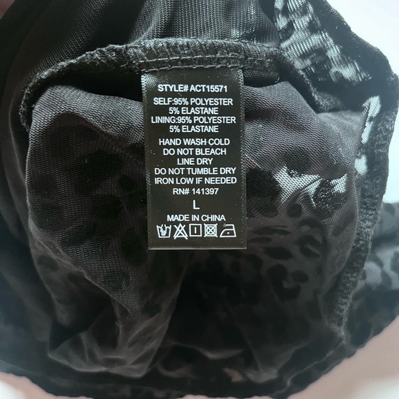 NWT ASTR the Label Inca Bodysuit in Black Leopard Burnout - Picture 12 of 13